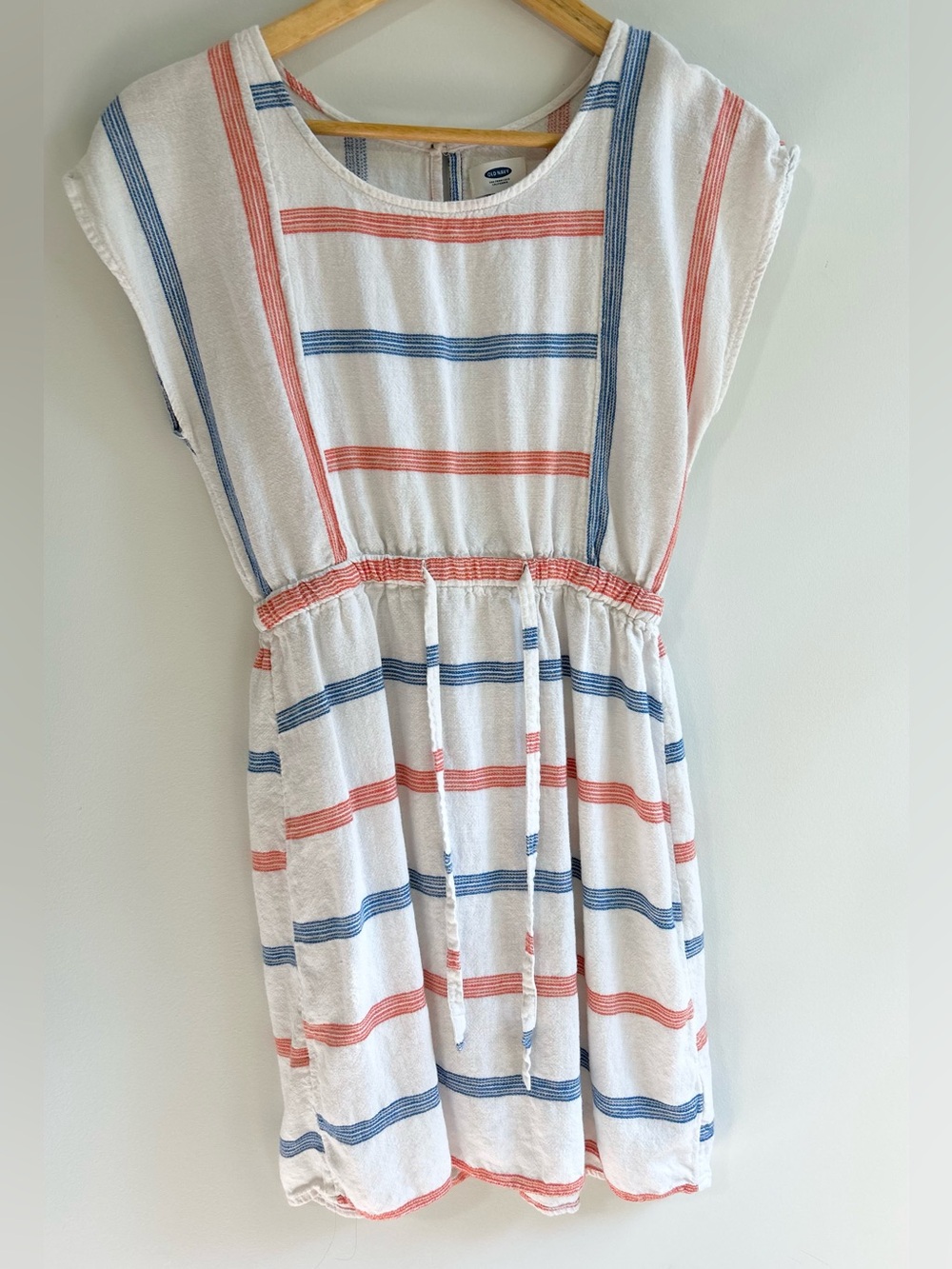 Old Navy Patriotic Drawstring Waist Dress Sun Dress Cover Up Summer Beach USA